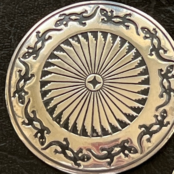 Sterling Silver Aztecs style brooch - Picture 2 of 3